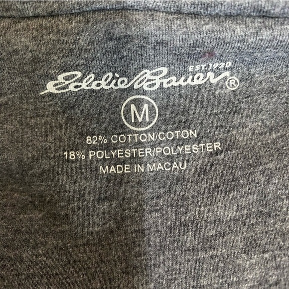 Eddie Bauer Gray Velour Hooded Zip Front Y2K Track Jacket - Picture 7 of 9
